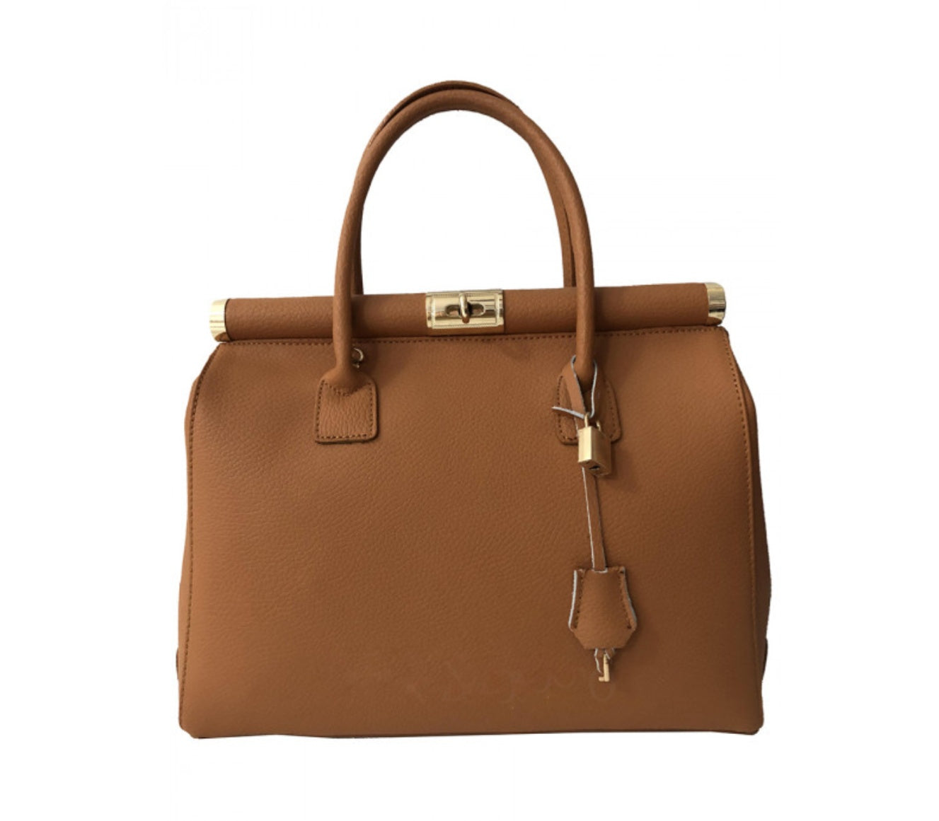 Handbag in Genuine Italian Dollaro Leather