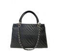Aisha Handbag in Genuine Italian Suede Leather – Black